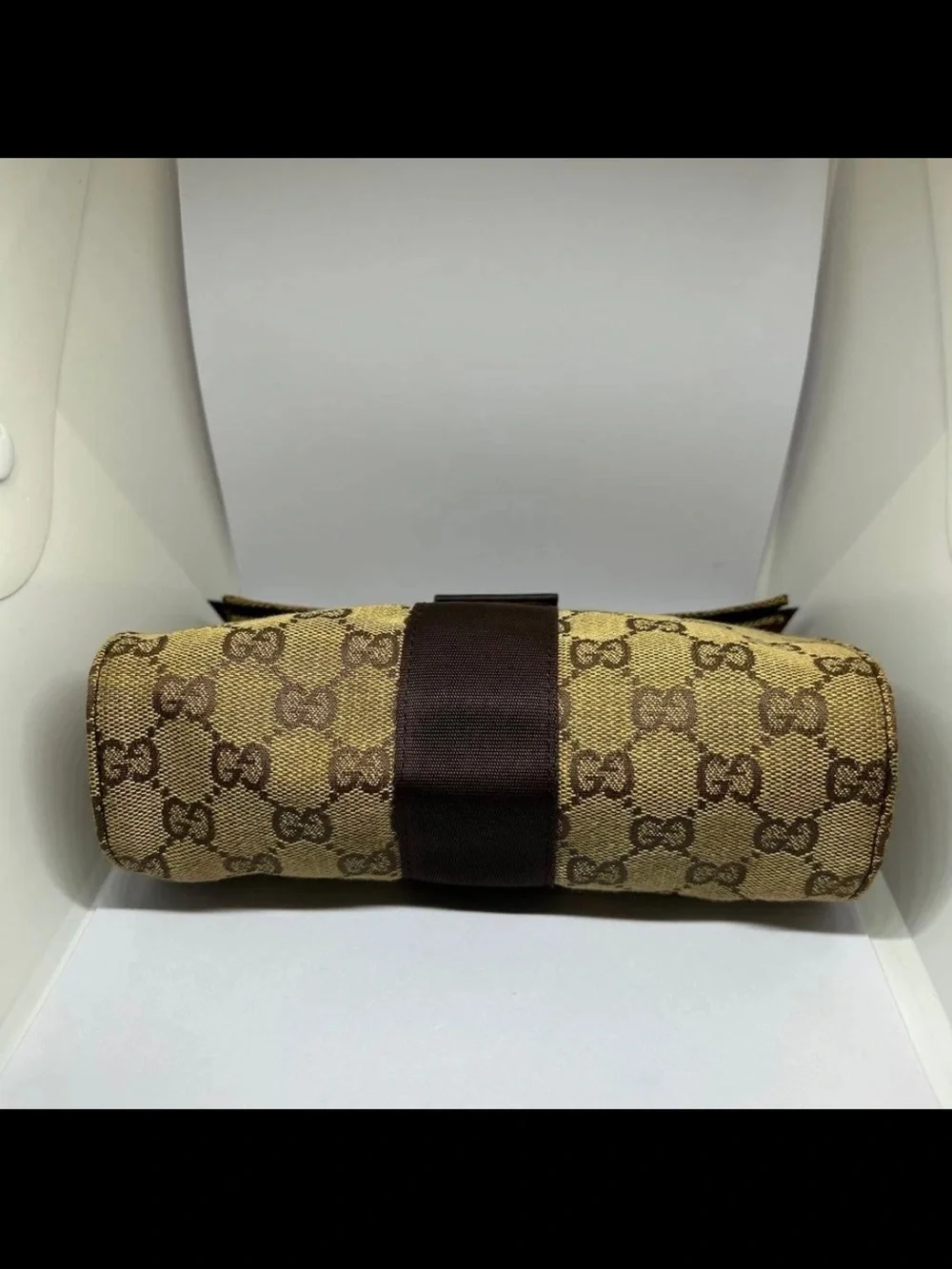 Gucci Beige and Brown GG Canvas Toiletry Pouch